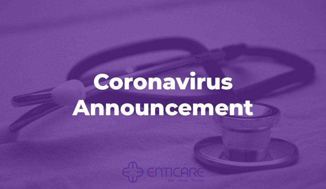 Coronavirus, COVID-19 Announcement from Enticare